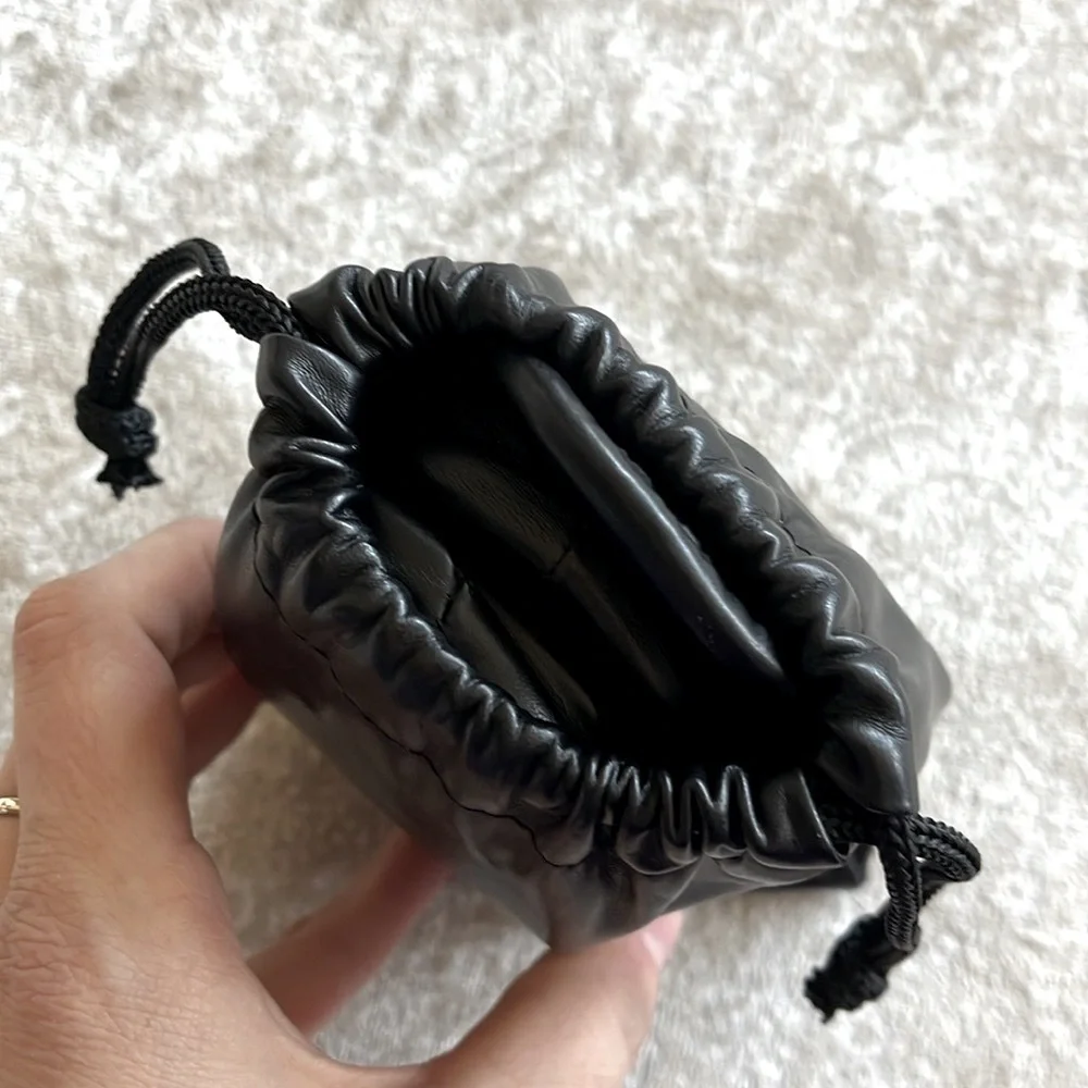 Brand New Foldable Black Bow Flats Travel Ballet Shoes Ballerina Slippers Purse